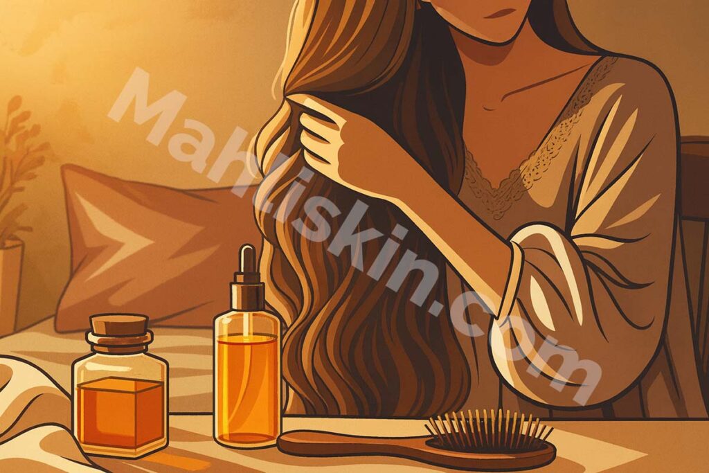 روغن گیاهی برای رشد مو-روغن‌های گیاهی برای رشد مو؛ معرفی بهترین روغن‌ها مثل رزماری، کرچک و آرگان برای تقویت فولیکول و جلوگیری از ریزش مو-ماهلی_اسکین