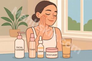 کرم مرطوب‌کننده و ضدآفتاب در روتین روزانه-روتین مراقبت روزانه از پوست-ماهلی اسکین